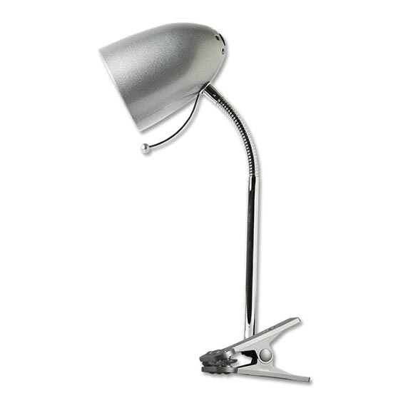 Aigostar -  Lámpara de mesa con clip 1xE27/11W/230V plata/cromo brillante