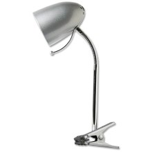 Aigostar -  Lámpara de mesa con clip 1xE27/11W/230V plata/cromo