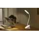 Aigostar - LED Lámpara de mesa recargable con dimmer con clip LED/2,5W/5V blanco