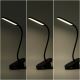 Aigostar - Lámpara de mesa LED recargable y regulable con clip LED/2,5W/5V negro