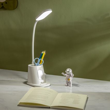 Aigostar - Lámpara de mesa LED recargable y regulable LED/2,8W/5V 1800mAh 3000/5000K blanco