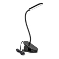 Aigostar - Lámpara de mesa LED regulable con clip LED/2,5W/5V negro