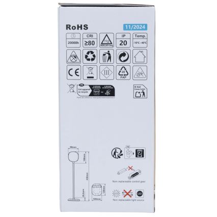 Aigostar - Lámpara de mesa LED regulable LED/4W/5V 4000K
