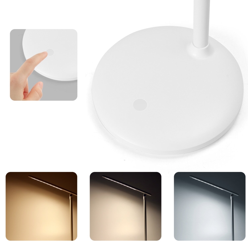 Aigostar - Lámpara de mesa LED táctil recargable y regulable LED/3W/5V 1800 mAh