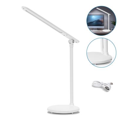 Aigostar - Lámpara de mesa LED táctil recargable y regulable LED/3W/5V 1800 mAh