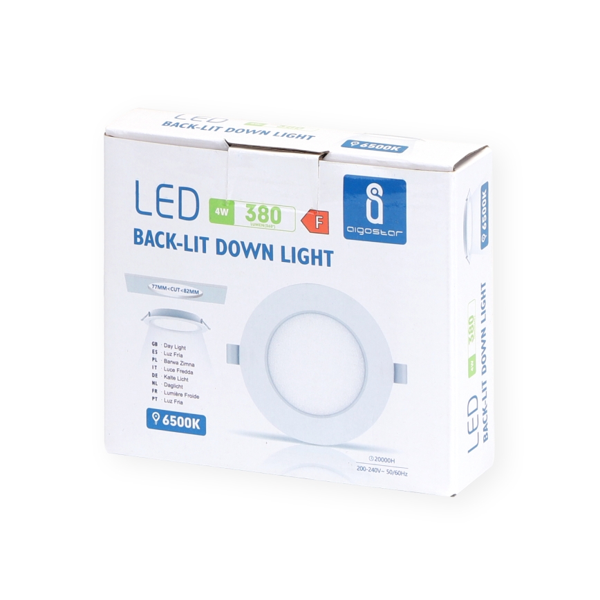 Aigostar - Lámpara empotrable LED LED/4W/230V 6500K diá. 9,8 cm blanco