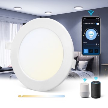 Aigostar - Lámpara empotrable LED regulable de exterior MESH LED/6W/230V 2700-6500K IP44 blanco