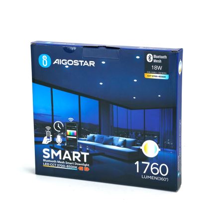 Aigostar - Lámpara empotrable LED regulable MESH LED/18W/230V 2700-6500K diá. 23 cm