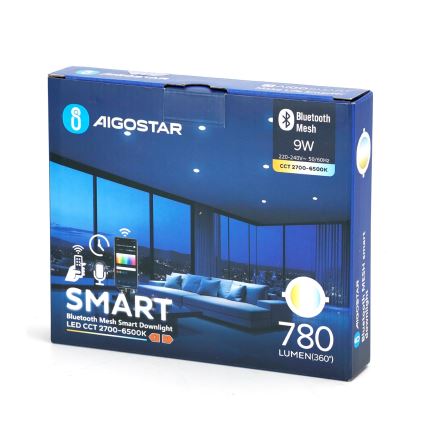 Aigostar - Lámpara empotrable LED regulable MESH LED/9W/230V 2700-6500K diá. 14,5 cm
