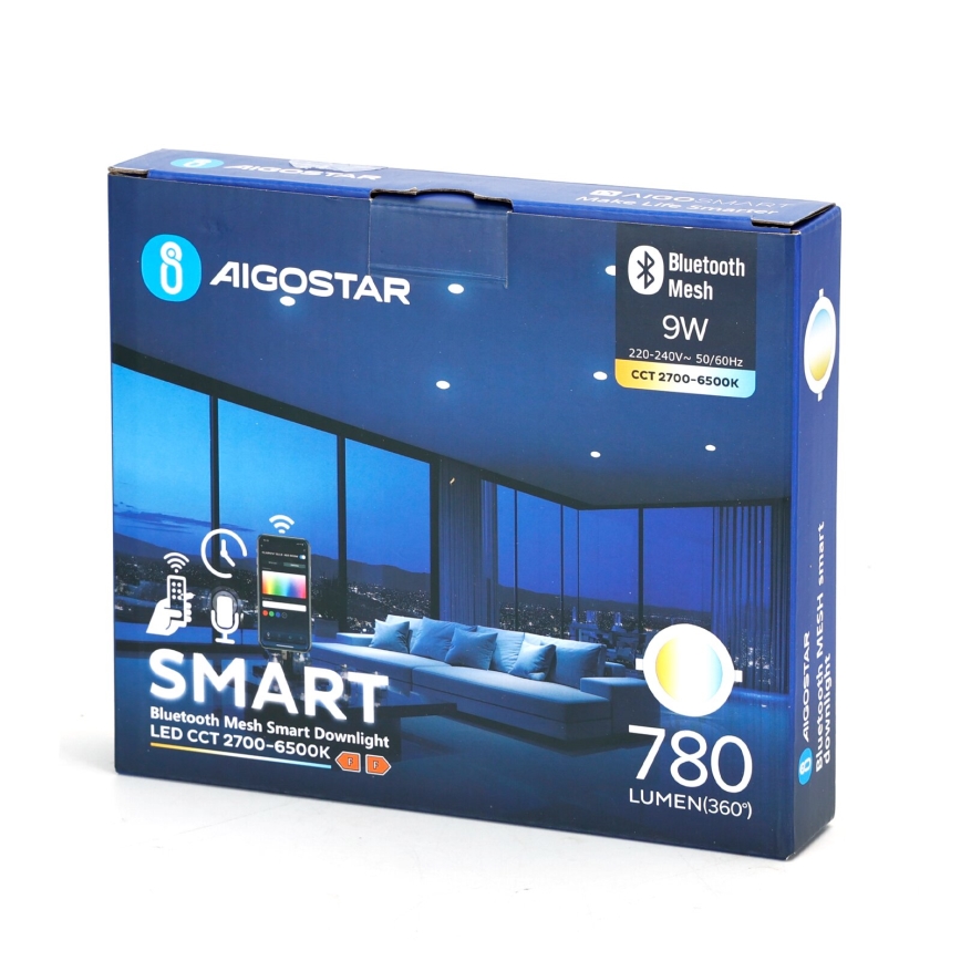 Aigostar - Lámpara empotrable LED regulable MESH LED/9W/230V 2700-6500K diá. 14,5 cm
