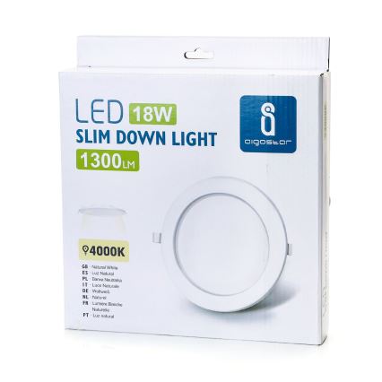 Aigostar - Lámpara empotrable LED ULTRATHIN LED/18W/230V 4000K blanco
