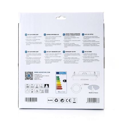 Aigostar - Lámpara empotrable LED ULTRATHIN LED/18W/230V 4000K blanco