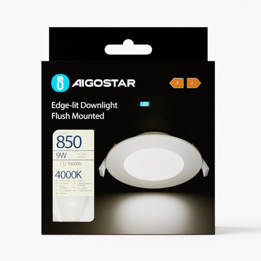 Aigostar - Lámpara empotrable LED ULTRATHIN LED/9W/230V 4000K blanco