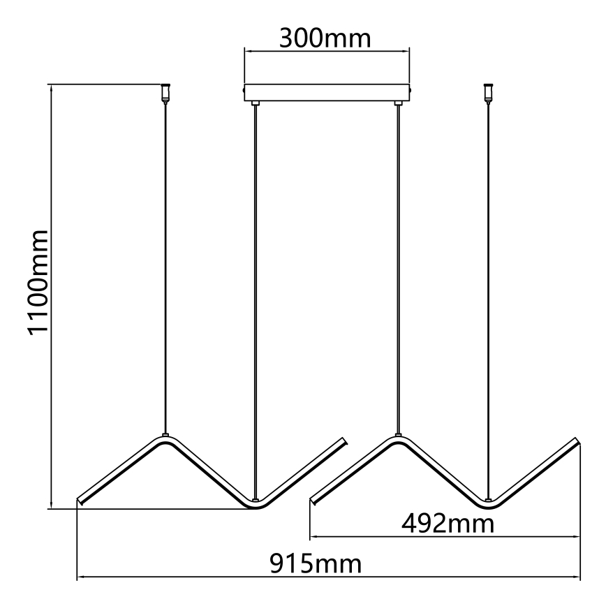 Aigostar - Lámpara LED colgante LED/23W/230V 2700K