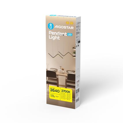 Aigostar - Lámpara LED colgante LED/23W/230V 2700K