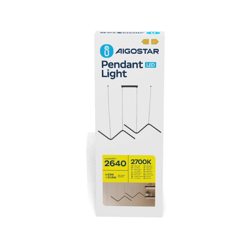Aigostar - Lámpara LED colgante LED/23W/230V 2700K