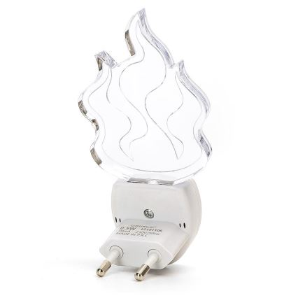 Aigostar - Lámpara nocturna LED RGB con sensor LED/0,5W/230V llama