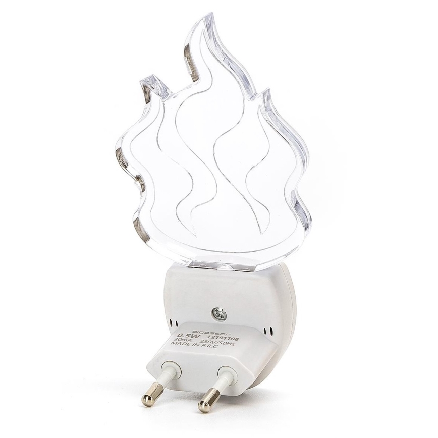 Aigostar - Lámpara nocturna LED RGB con sensor LED/0,5W/230V llama