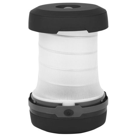Aigostar - Lámpara portátil LED plegable LED/1,4W/3xAA negro/gris