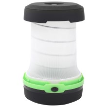 Aigostar - Lámpara portátil LED plegable LED/1,4W/3xAA negro/verde