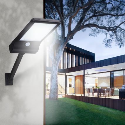 Aigostar - Farola solar LED con sensor LED/3W/3,7V1800 mAh IP44 3000/4000/5000K + control remoto