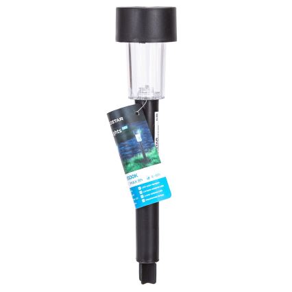 Aigostar - Lámpara solar LED con sensor crepuscular LED/0,006W/1,2V 40 mAh 29,5 cm negro 6500K IP44