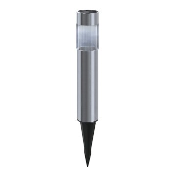 Aigostar - Lámpara solar LED LED/0,006W/1,2V 31,5 cm cromo mate 6500K IP44