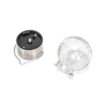 Aigostar - Lámpara solar LED LED/0,006W/1,2V cromo mate 6500K IP44