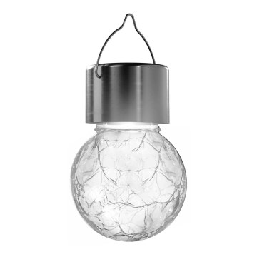Aigostar - Lámpara solar LED LED/0,006W/1,2V cromo mate 6500K IP44