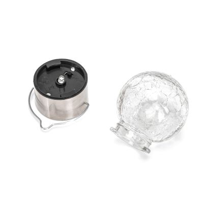 Aigostar - Lámpara solar LED LED/0,006W/1,2V diá. 6 cm 100 mAh 6500K IP44