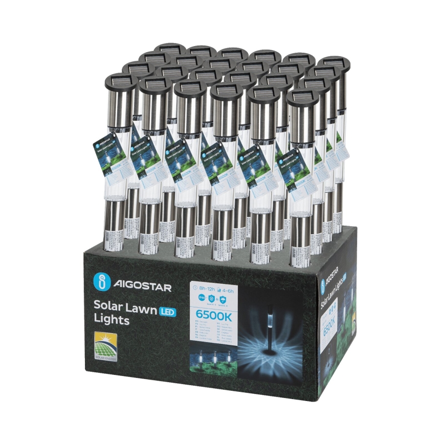 Aigostar - Lámpara solar LED LED/0,012W/1,2V 100 mAh 6500K IP44