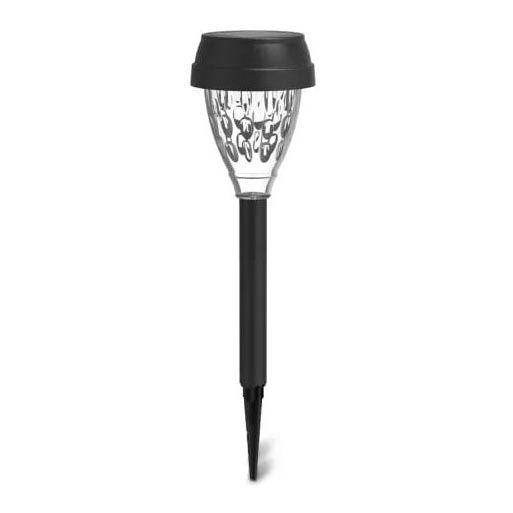 Aigostar - Lámpara solar LED LED/0,06W/2V 33,5 cm 6500K IP44 100 mAh negro