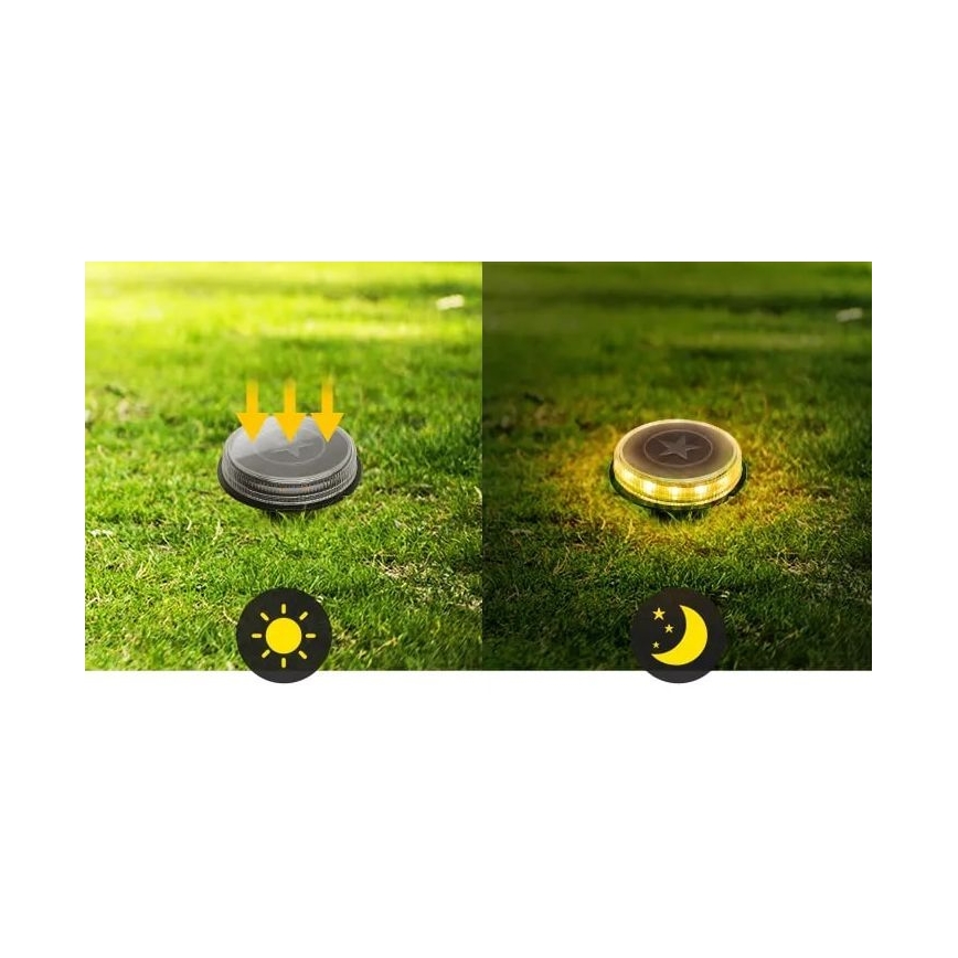 Aigostar - Lámpara solar LED LED/0,6W/5,5V 24,5 cm 500 mAh 3200K IP66 negro