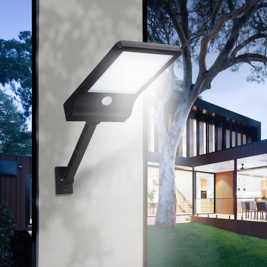 Aigostar - Lámpara solar LED regulable con sensor LED/2,3W/5,5V IP65 + mando a distancia