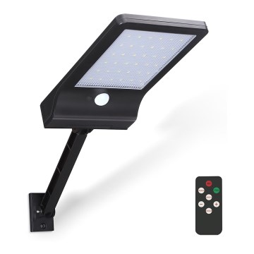 Aigostar - Lámpara solar LED regulable con sensor LED/2,3W/5,5V IP65 + mando a distancia