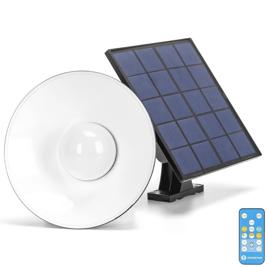 Aigostar - Lámpara solar LED regulable en cadena LED/3,2V 3000K/4000K/6500K 5000 mAh IP65 + mando a distancia