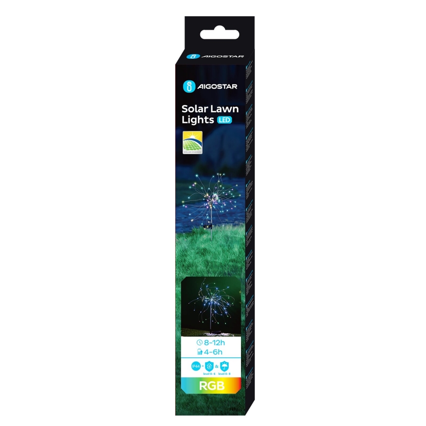 Aigostar - Lámpara solar LED RGB LED/0,03W/1,2V IP44 300 mAh