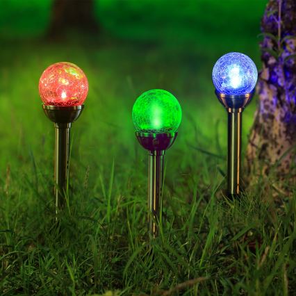 Aigostar - Lámpara solar LED RGB LED/0,08W/2V IP44 200 mAh