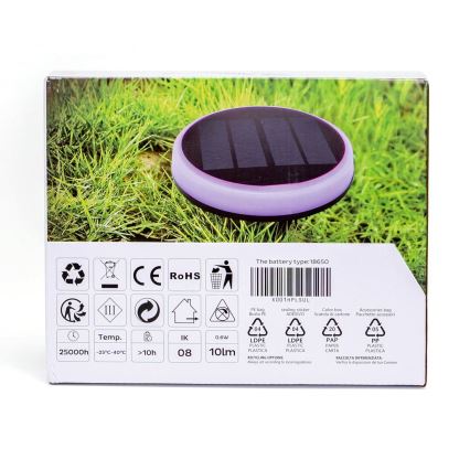 Aigostar - Lámpara solar LED RGB LED/0,6W/3,7V IP65