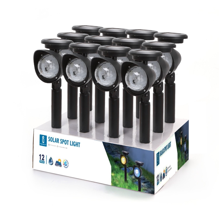 Aigostar - Lámpara solar LED RGB LED/400mAh IP44