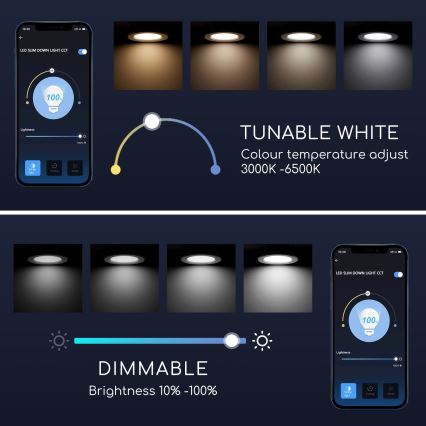 Aigostar - LED 6W/230V diámetro 11,5 cm Wi-Fi