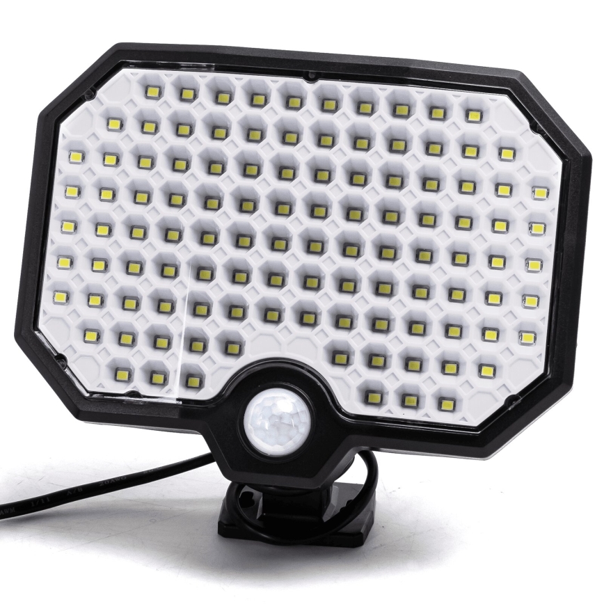 Aigostar - LED Lámpara solar con sensor de movimiento LED/2,4W/3,7V IP65