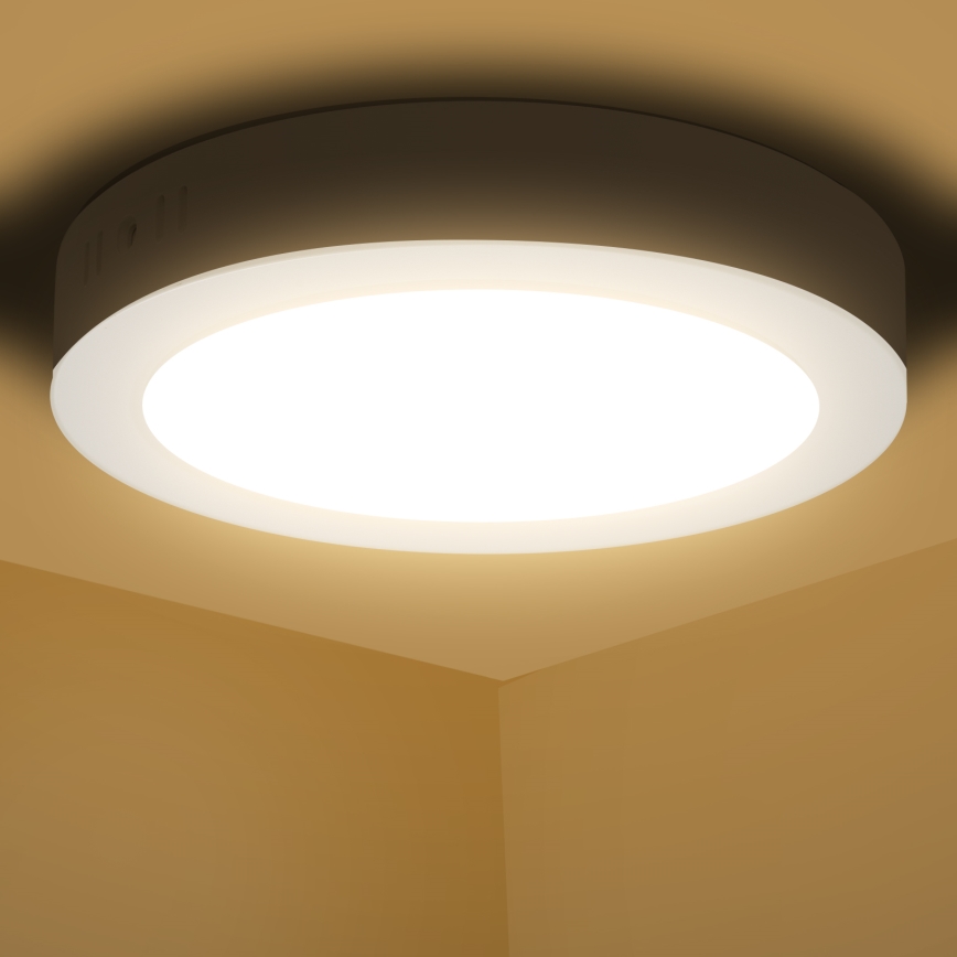 Aigostar - LED Plafón LED/12W/230V diá. 17,4 cm 3000K blanco
