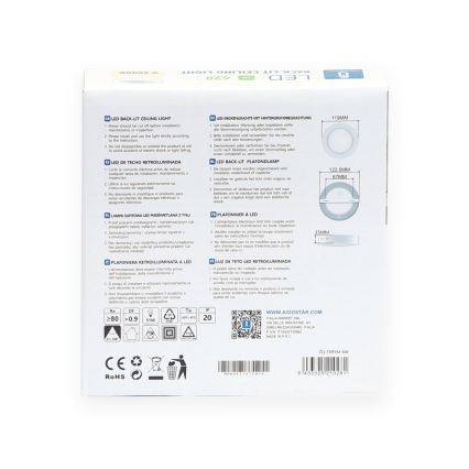 Aigostar - LED Plafón LED/6W/230V diá. 12,3 cm 4000K blanco