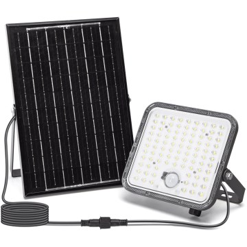 Aigostar - LED Proyector solar regulable con sensor LED/120W/3,4V IP66 + control remoto