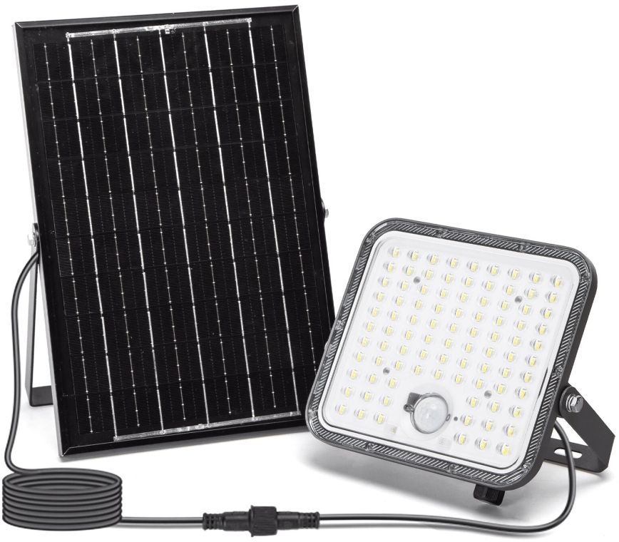 Aigostar - LED Proyector solar regulable con sensor LED/120W/3,4V IP66 + control remoto