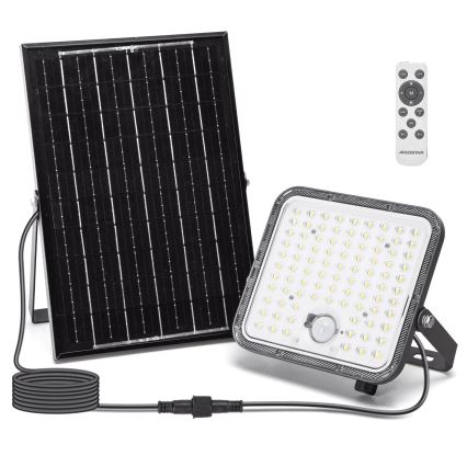 Aigostar - LED Proyector solar regulable con sensor LED/120W/3,4V IP66 + control remoto