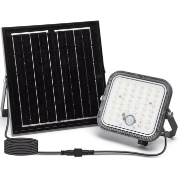 Aigostar - LED Proyector solar regulable con sensor LED/80W/3,4V IP66 + control remoto