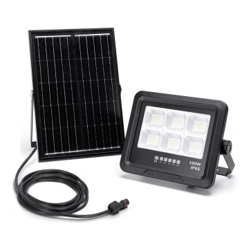 Aigostar - LED Proyector solar regulable LED/100W/3,4V IP65 + control remoto