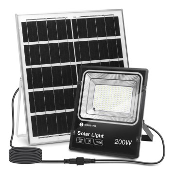 Aigostar - LED Proyector solar regulable LED/200W/3,2V IP66 + control remoto